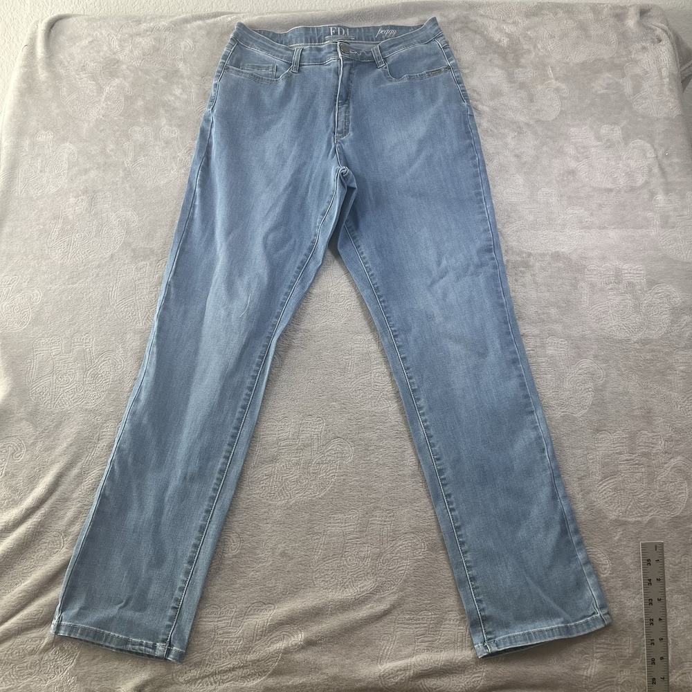 Women's French Dressing Jeans High Rise Peggy Size 14 NWOT‎ Light Wash Straight